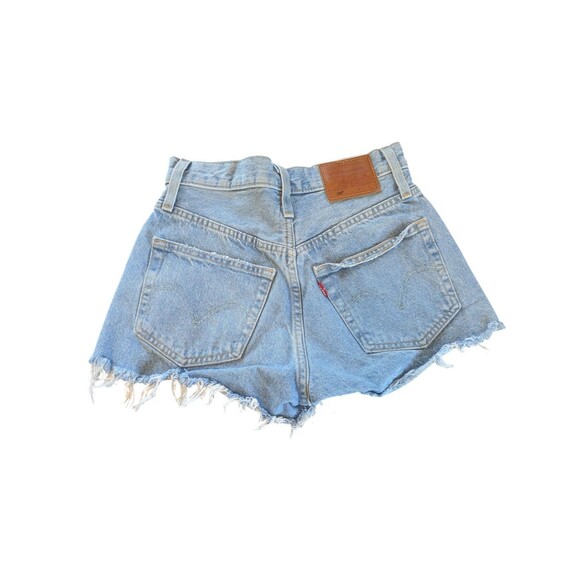 Levi's Denim Shorts Women's 25 Blue 501 Premium Button Fly Cutoff Cotton - Picture 2 of 3